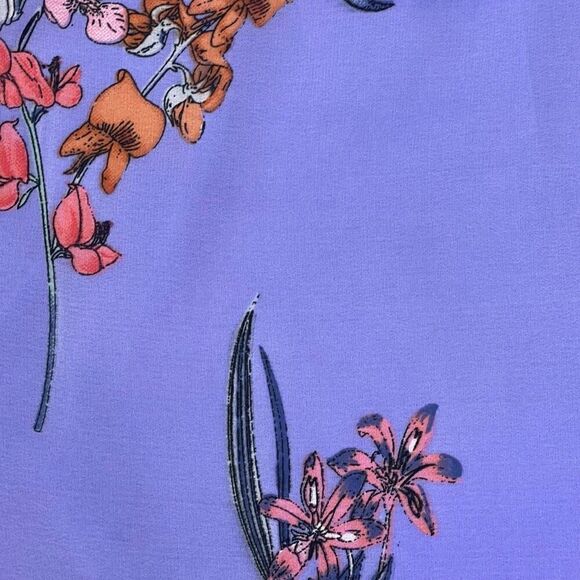 Japna | Periwinkle Floral Spaghetti Strap Tank | Small - Picture 5 of 6